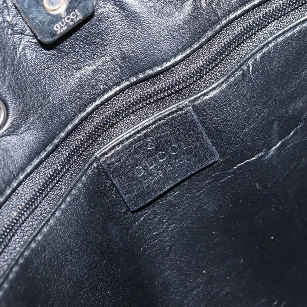 GUCCI GG Canvas Tote Bag Black Gold 002 1053 Auth bs32057 - Picture 11 of 16